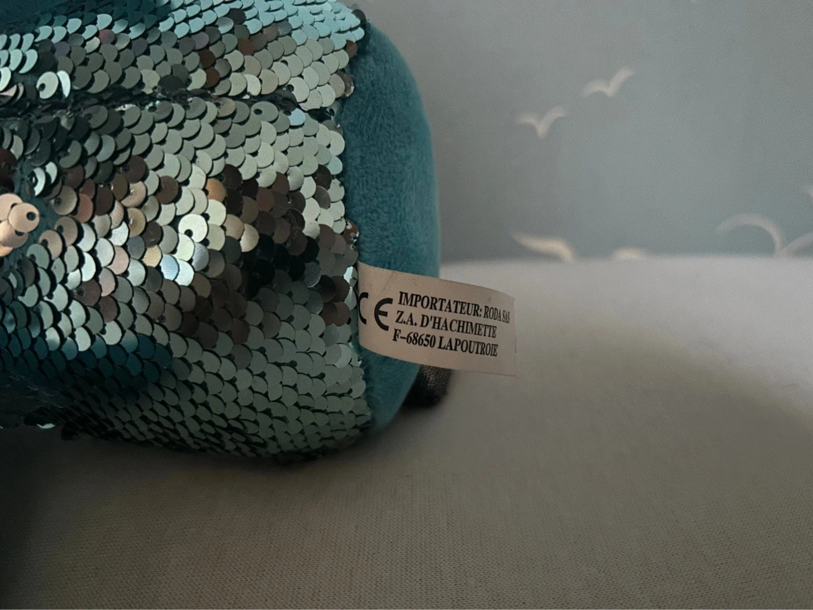 Peluche pinguim azul com glitter 24cm – photo 3